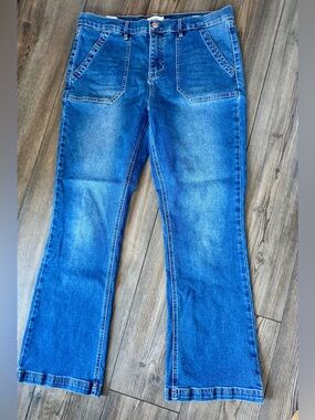 Nicole Miller Medium Blue Jeans SoHo High Rise Bootcut with front pockets